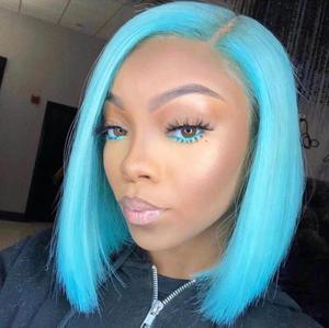 100% naturale capelli umani corti vergine parrucca Sharopul pizzo frontale trasparente per merletto svizzero personalizzabile con la tua foto - Product Image 4