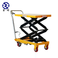 Table élévatrice à ciseaux manuelle mobile portable pliable hydraulique de 1000 kg