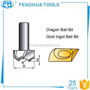 Carpintería Router Bit TCT YG8 Lingote de Oro Bola de <span class=keywords><strong>Dragon</strong></span> <span class=keywords><strong>Ball</strong></span> Bit Bit - Product Image 1
