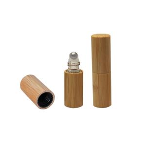 Ap02 — bouteille à bille en verre dépoli, outil pour huile essentielle, <span class=keywords><strong>bambou</strong></span>, <span class=keywords><strong>noir</strong></span>, 10ml - Product Image 3