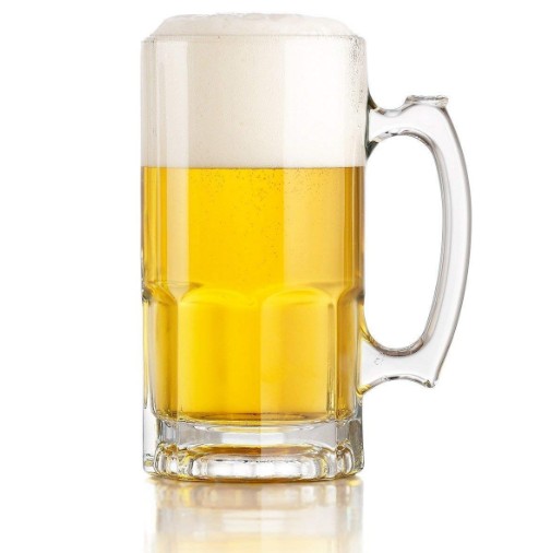 German Style Extra Large 34oz Glass Beer Stein Super Mug