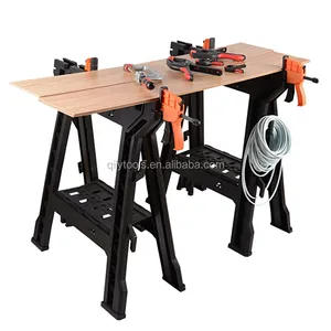 1000 lbs clamping sawhorse with bar clamp saw horse