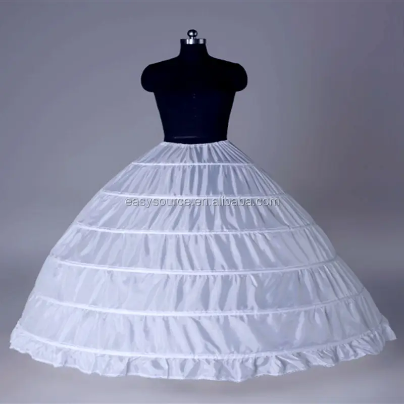 Высококачественное многослойное платье с 6 кольцами, белая кринолиновая Нижняя юбка, пышные Подъюбники для женщин