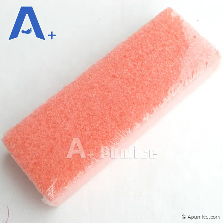 Pink Pu Pumice Sponge Pedicure Foot Pumice Stone Scrubber