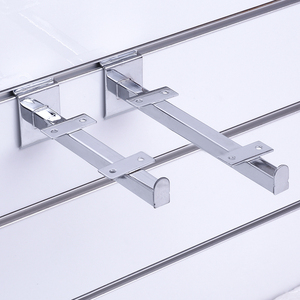 Slatwall Hooks Gỗ Board Chrome Glass Kệ Chủ Slat Điều Chỉnh Vuông Ống Kính Bracket Với Hàn Hỗ Trợ Tấm - Product Image 5