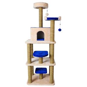 Tiragraffi per Gatti XXL Personalizzato con Postazione per Arrampicata, Grande Tiragraffi in Tessuto Sisal, Cuccia Sostenibile per Gatti - Product Image 1