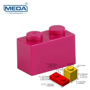 Wholesale Building Blocks Spare Parts 1X2 Higher Bricks 2 Dots Blocks Parts MOC Creator Assemble Blocks Replacement Parts