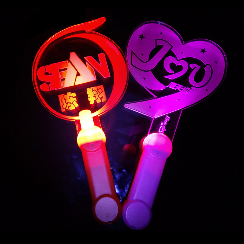 2020 Новые товары, акриловая прозрачная светодиодная мигающая неоновая световая палочка для вечеринки на заказ