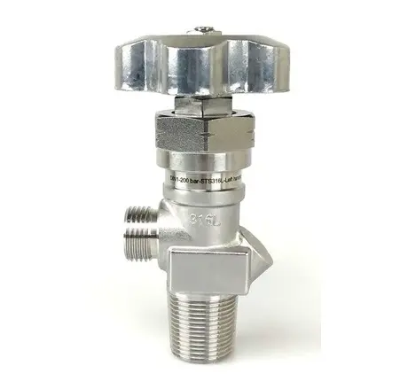 Rotarex type stainless steel regulator cylinder valve for high purity gas
