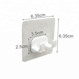 Support de rasoir en plastique réutilisable blanc pour salle de bain, écologique, avec petit crochet, multifonctionnel, pour voyage - Product Image 2