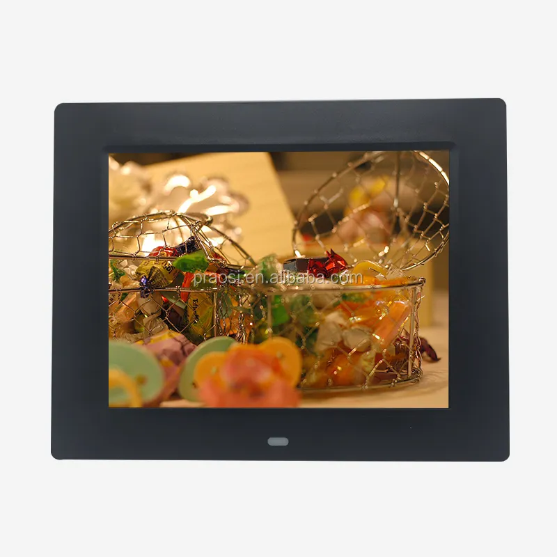 battery operated solar digital photo frame 8 inch high quality LCD/LED digital photo frame with motion sensor