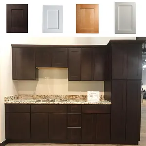 Gaya Pengocok Modular Siap Dibuat Desain Pintu Kabinet Dapur Kayu Solid