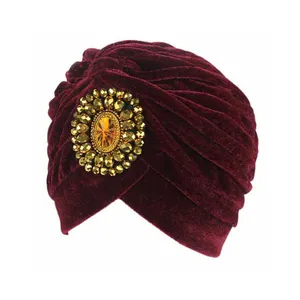 Xuancui Design strass Plate da donna bandane moda islamico musulmano turbante <span class=keywords><strong>fascia</strong></span> - Product Image 2