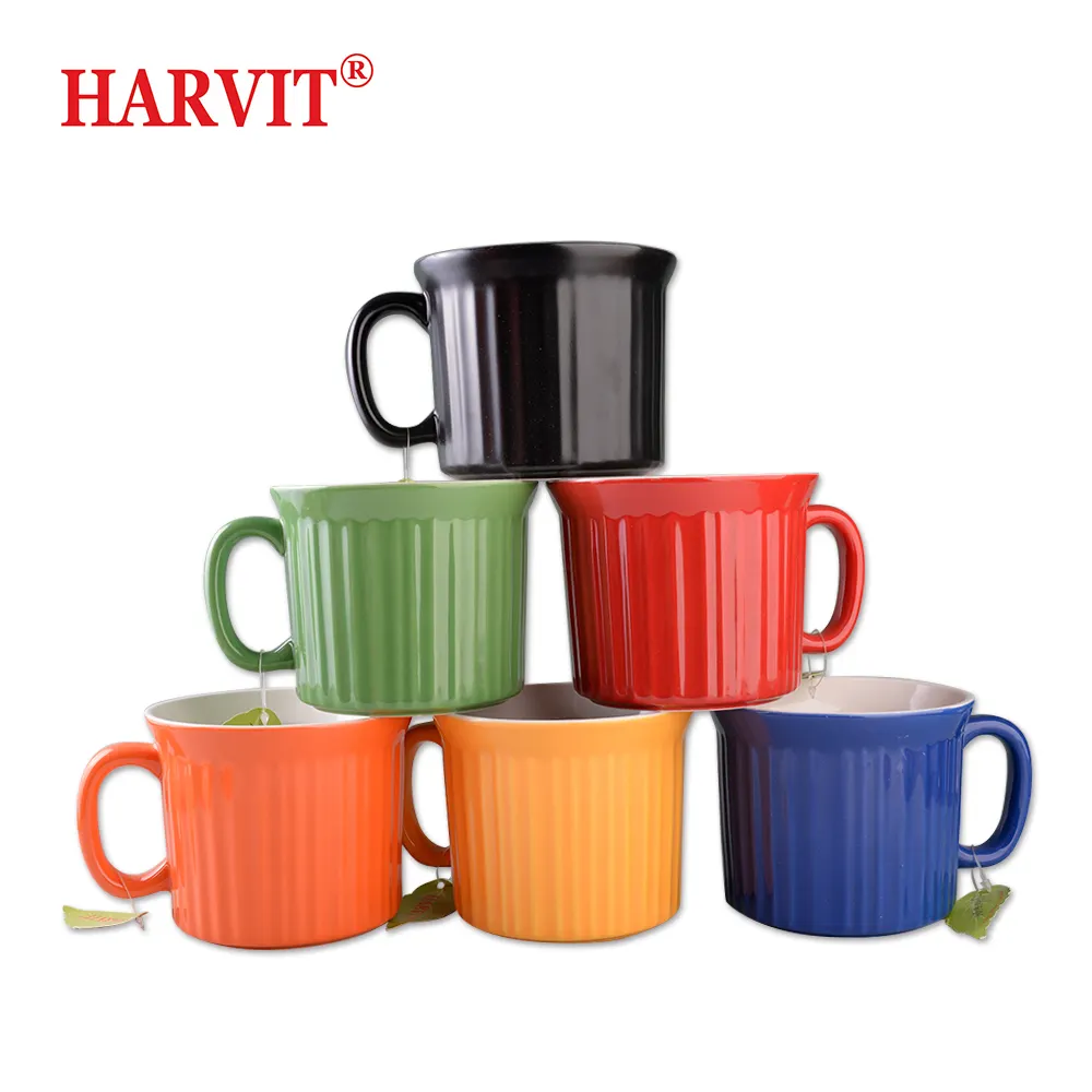 Promotion ceramic coffee color glazed mugs and cups