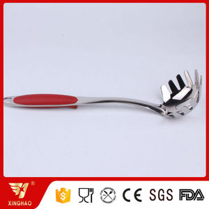 Ensemble d'ustensiles de cuisine écologiques à manche en silicone rouge 6 pièces avec support et boîte d'emballage de couleur - Product Image 5