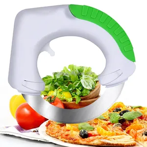 Online Edelstahl-Rundmesser, Bolo-Rundmesser für die Küche zum Schneiden von Lebensmitteln - Product Image 1