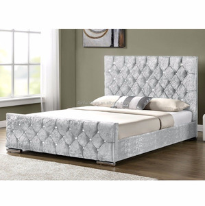 Lit en tissu velours bleu, mobilier de chambre à coucher classique <span class=keywords><strong>italien</strong></span> 2026 - Product Image 2