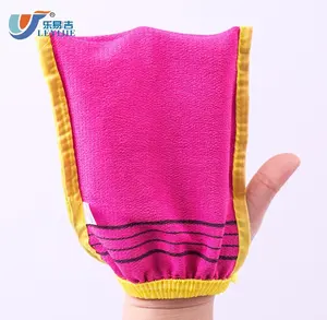 Twee Kanten Kazachstan Viscose Exfoliërende Huid Scrubber Bad Handschoen Body Bericht Badhanddoeken Handschoenen Voor Gevoelige Huid Baby Mitt