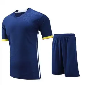 2019 Nieuwe Aanpassen Mannen Kids sneldrogende Ademend Voetbal Set Voetbalshirts Uniformen Voetbal training Kit met full size