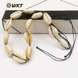 WT-JN036 all'ingrosso nuovi gioielli naturali fai da te in arrivo eleganti con <span class=keywords><strong>oro</strong></span> 24 carati per <span class=keywords><strong>collana</strong></span> di conchiglie bianche regalo di compleanno ragazza - Product Image 4