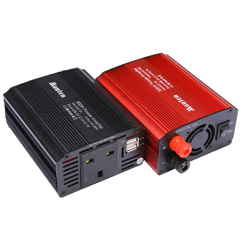 300W Power Inverter with LED Display DC 12V to 110V AC Car Inverter with 4.8A Dual USB Car Adapter