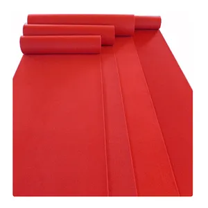Нетканый простая велюровая выставочная красная ковровая дорожка для свадьбы
