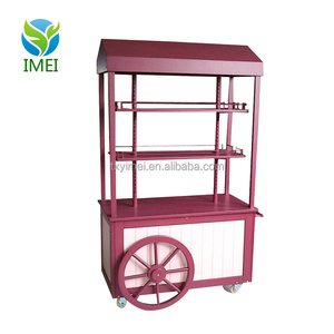 आकर्षक डिजाइन परिवहन प्राचीन फर्नीचर लकड़ी खाद्य गाड़ी - Product Image 5