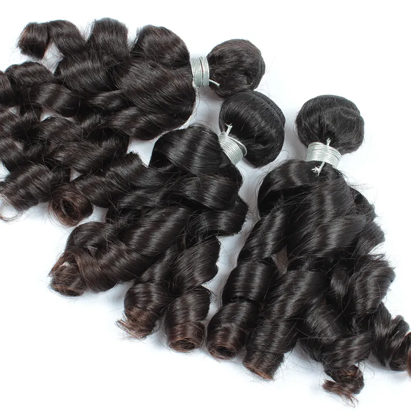 Spring Curl Virgin Raw malaysische Echthaar weberei