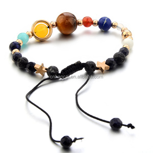 Fashion Universe <span class=keywords><strong>Galaxy</strong></span> สร้อยข้อมือลูกปัดหินธรรมชาติ,สร้อยข้อมือระบบสุริยจักรวาลสำหรับผู้หญิงและผู้ชาย - Product Image 2