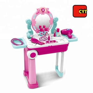 2 dans 1 valise fille beauté jouer ensemble <span class=keywords><strong>coiffeuse</strong></span> <span class=keywords><strong>jouet</strong></span> avec son et lumière - Product Image 1