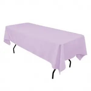 Tablecloth 60 × 102インチRectangular Solid Polyester Table ClothためWedding Restaurant Party Rectangle Table、Lavender