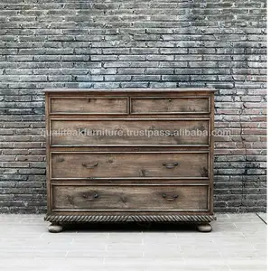Antique French Country Distress Chest Of Drawers