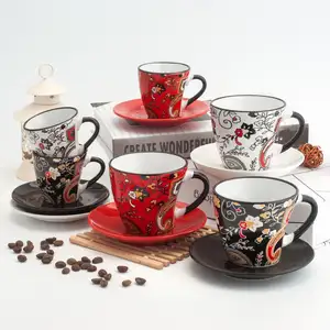 Cangkir kopi keramik warna kreatif, cangkir rumah tangga, mug makanan ringan, logo kustom, set cangkir keramik tingkat penampilan tinggi