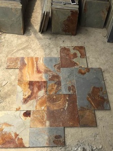 Tuiles multicolores noires naturelles d'<span class=keywords><strong>ardoise</strong></span> pour le revêtement de mur de plancher de toit - Product Image 4