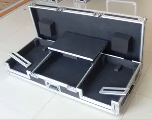 Flight case for PIONEER CDJ2000+DJM900+CDJ2000 with inside wheels and laptop slider