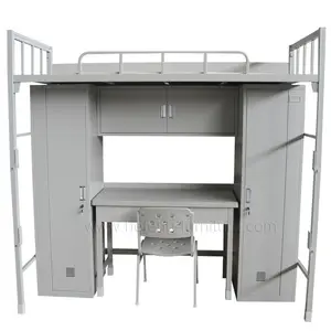 Meuble de chambre à coucher, <span class=keywords><strong>lit</strong></span> double, design en acier, <span class=keywords><strong>avec</strong></span> <span class=keywords><strong>bureau</strong></span>, nouveau, 2021 - Product Image 1