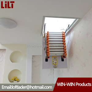 Estándar de acero retráctil automático escaleras telescópicas ático/control remoto/<span class=keywords><strong>escalera</strong></span> de <span class=keywords><strong>escalera</strong></span> con pasamanos - Product Image 2
