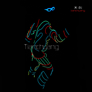 Luminoso Ropa Traje Luminoso <span class=keywords><strong>LED</strong></span> Parpadeante Luz para Niños y Niñas el Funcionamiento de La Etapa - Product Image 4