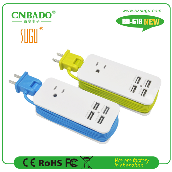 Станция зарядки мобильного телефона с портом 4usb и 1 розетка переменного тока