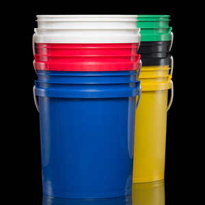 Cubo redondo y tapas con caño, asiento de plástico de pintura de 18 a 19 litros, cubo de plástico pequeño para dulces, cubo de plástico con mango de cuerda, cubo de plástico - Product Image 3