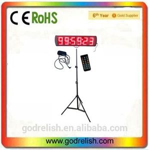 LED de gran tamaño Timer Deportivo de 6 dígitos 5 pulgadas de pantalla de reloj carrera de maratón de los deportes llevó tempori - Product Image 1