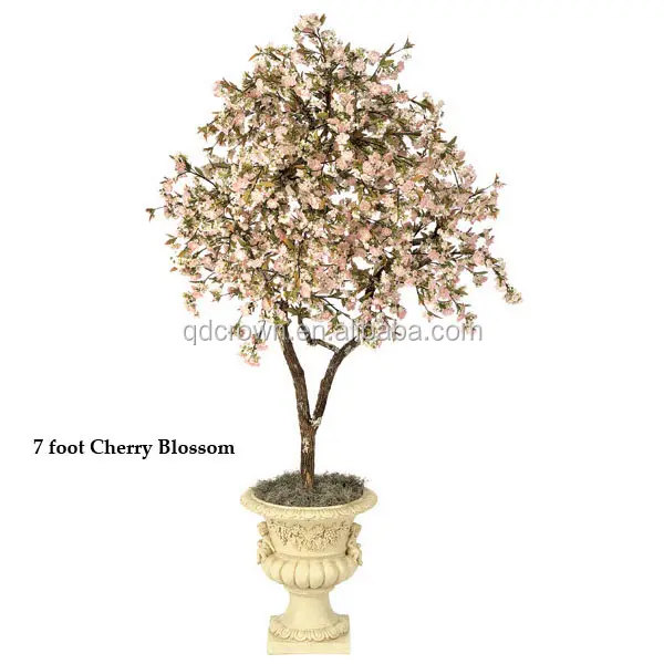 Bester Preis Blumen ecke für Fenster d mit Vase LED-Lichter für Hochzeit kaufen Kirschblüte künstliche große Bäume