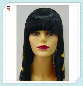 Qualité Noir Couleur <span class=keywords><strong>Disco</strong></span> Déguisement Costume Femmes Synthétique Parti <span class=keywords><strong>Perruques</strong></span> HPC-1172 - Product Image 2