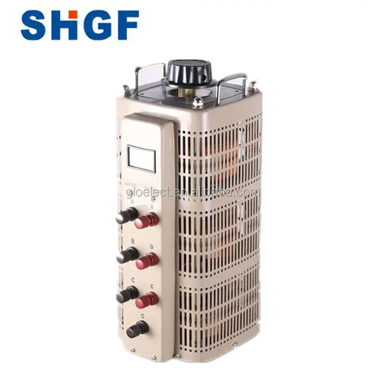 TSGC/TSGC2เครื่องแปรผัน0 ~ 380V 3 Phase 9KVA AC แรงดันไฟฟ้า Regulator Variable Transformer