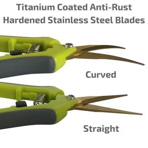 Trong Nhà Và Ngoài Trời Vườn Cắt Tỉa Cắt Cong Thép Không Gỉ/Titan Lưỡi Cắt Tỉa Kéo Với Nhựa Xử Lý 8 "Dài - Product Image 5
