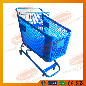 Gran zurdo 100l capa de plástico supermercado carrito de la compra - Product Image 1