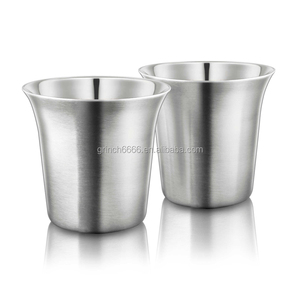 2025 doppia parete in acciaio inox Espresso <span class=keywords><strong>tazzine</strong></span> Shot Coffee Set Mini <span class=keywords><strong>80</strong></span> <span class=keywords><strong>ml</strong></span> 160 <span class=keywords><strong>ml</strong></span> piccolo isolato in acciaio inox tazza per caffè Espresso - Product Image 2
