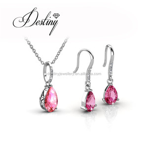 Daisini Engagement Pendant and Earring <strong>Sets</strong> Embellished with Swarovski Crystals Fashion Pear <strong>Jewellery</strong> <strong>Set</strong> <strong>for</strong> <strong>Woman</strong> - Product Image 3