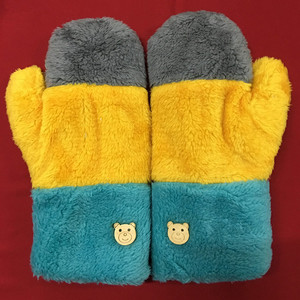 Mode Filles Hiver Chaud Arc-En-Gants En Peluche Couture couleur Vélo <span class=keywords><strong>Mitaine</strong></span> - Product Image 2