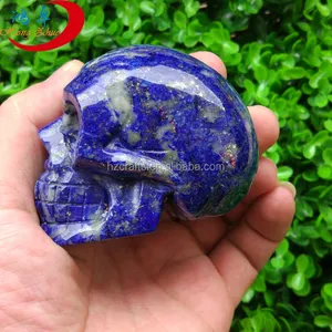DIY Natural and good quality lapis gem stone carving skulls quartz crystal buyers
